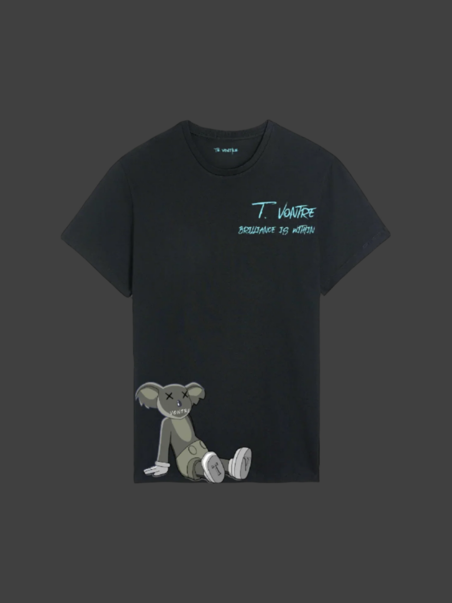 Vontre Short set Tee Neon Blue/ Black